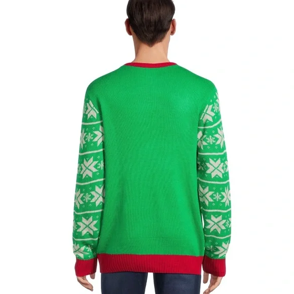 Dr. Seuss The Grinch Men's Merry Grinchmas Ugly Christmas Sweater NWT - Picture 3 of 4